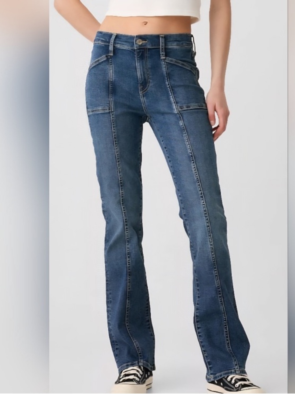 Mid-Rise Baby bootcut Women's Jeans